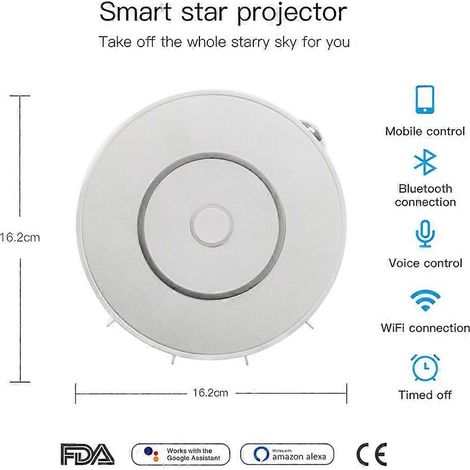 Veilleuse Projecteur d'étoiles pour ciel étoilé avec télécommande, idéale pour décorer une chambre ou une maison. (1/4)