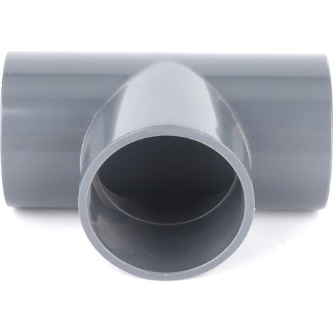Tee PVC 3 voies adaptateur G1 1/2 - pour raccordement tuyau d'eau jardin et serre - diamètre 50 mm - matériau PVC - pour systèmes irrigation agricole et aquaculture (1 pièce)