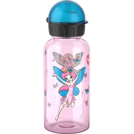 Emsa Borraccia Tritan N30515 per bambini, capacità: 0,4 litri, 100% sicura, pratica, igienica, densa, sicura e sicura, chiusura intelligente  Design: Fairy (1/5)