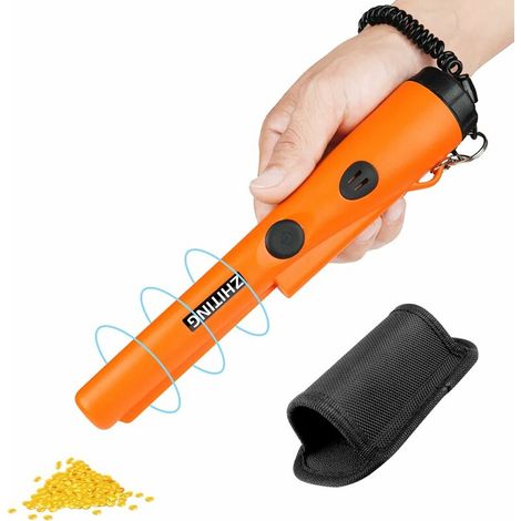 Metal detector portatile impermeabile, indicatori LED e vibrazione per la caccia al tesoro