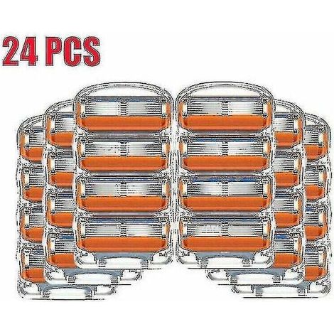 24 Packs Of 5 Blades For Gillette Fusion Proglide Power Replacement Razor Kit-kryp