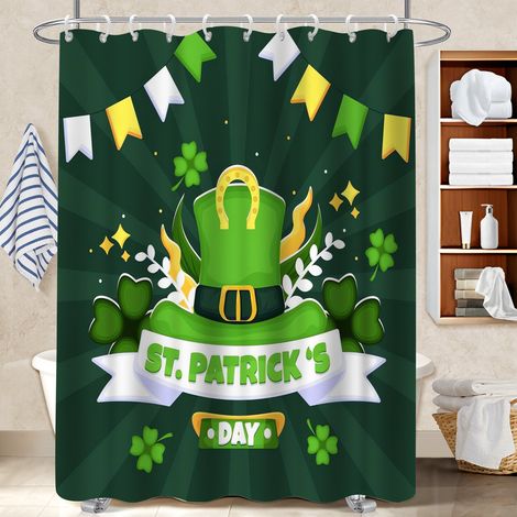 Rideau de douche en polyester 180x180 bordure lestée rideau imperméable pour un intérieur cosy et chaleureux (1/5)