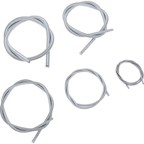 Lot de 5 cintre-tubes à ressort intérieur acier inox 1/4 3/8 1/2 5/8 3/4 pouce 1100 mm pour tuyau cuivre aluminium (1/5)