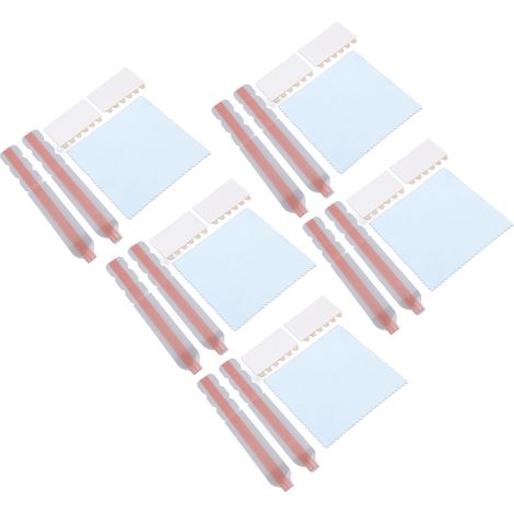 Lot de 5 bandes adhésives de filtre de confidentialité, bandes adhésives double face avec languettes de fixation coulissantes en plastique (1/5)