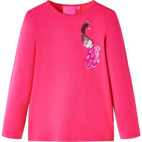Teenpull – Kinder-Langarmshirt Knallrosa 104 (1/5)