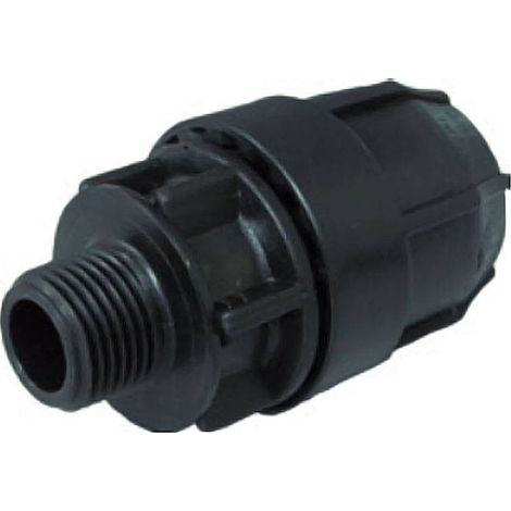 Raccordo filettato diritto Nupi maschio - diametro 25 mm - 3/4" in PE 10KRFM2534 (1/2)