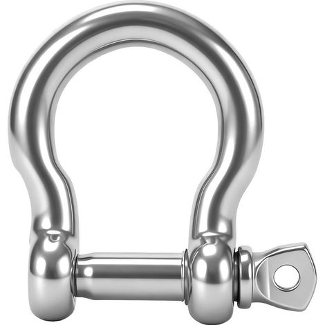 10pcs M4 La manille d'anneau d'arc de D ferme à clef l'acier inoxydable 304 pour le gréement résistant, transportant, manilles de maillon de chaîne en acier (1/4)