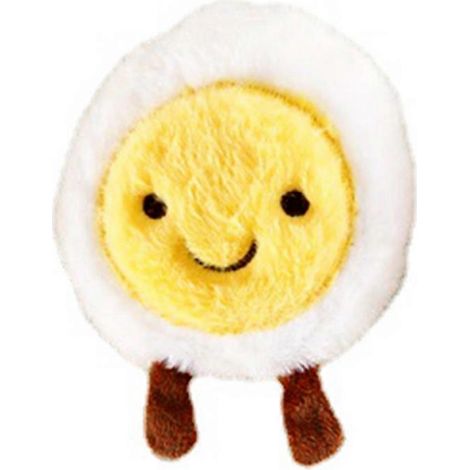 Jouet interactif à l'herbe à chat pour chats d'intérieur, peluche couineuse avec œuf poché intégré. (1/5)