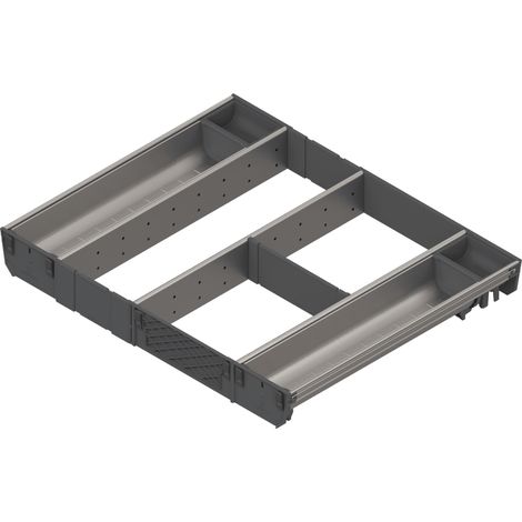 Blum Orga-Besteckeinsatz Facheinteilungs-Set KB 600mm, NL 450mm, grau
