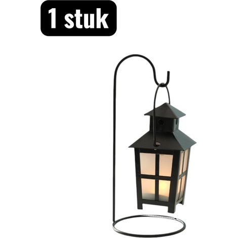 Article - Bougeoir - Lanterne portative - Porte-bougie étoile romantique - Décorer une pièce avec le parfum Bougie - Éclairage d'ambiance pour la maison et l'intérieur - Noir - Forme fenêtre (1/5)