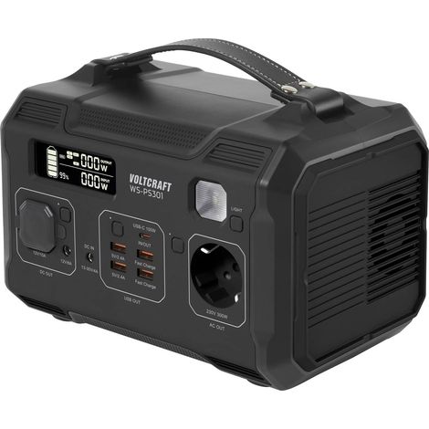 [NEUWERTIG] B-Ware Voltcraft Ws Ps301 276 Wh Powerstation Fast Charge Nickel Mangan Cobalt Schwarz