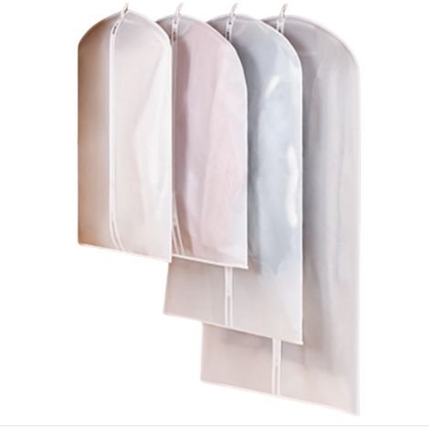 Lot de 5 housses à vêtements pour le rangement des vêtements, housses anti-poussière respirantes en PEVA avec fermeture éclair M (1/5)