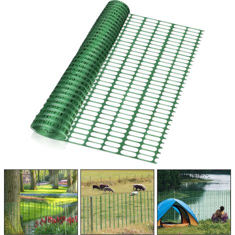 Jiubiaz 1pc 1x30m-vert Filet de sécurité- Clôture de signalisation de Clôture de chantier-mobile pour Clôture de sécurité- résistante à la déchirure (1/5)