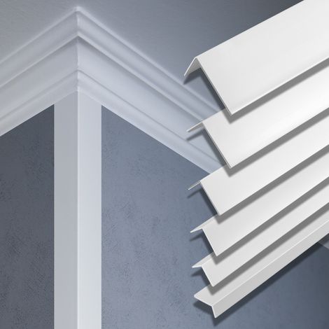 2 Meter Winkelleiste PVC Kunststoff Effector F Profile: 25x25mm - F16