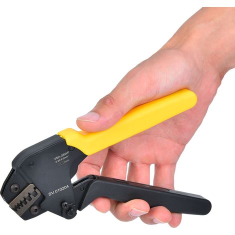 Outil de sertissage auto-ajustable pour cosses de câble E-Tube pressées à froid (0,25–6,0 mm² AWG23-10) (1/5)