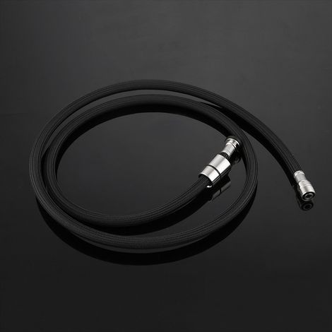 Tuyau de robinet tressé en nylon noir de 1,5 mètre, tuyau extractible de 15 x 1 pouce (1/5)