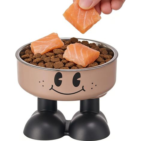 Gamelles surélevées pour chien - Anti-fuite - Gamelles surélevées en acier inoxydable - Pour réduire la charge articulaire et la nuque lors de l'alimentation et de la boisson pour chiens, chiots (1/5)