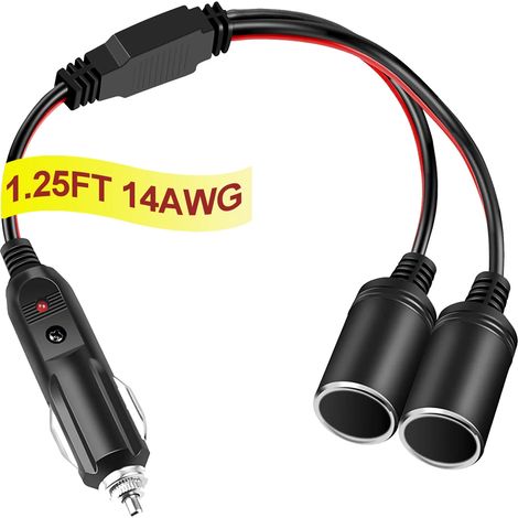 Rallonge allume-cigare 12 V/24 V 15 A/20 A, 8 m, câble répartiteur/chargeur, connecteur et accessoires auto (1/5)