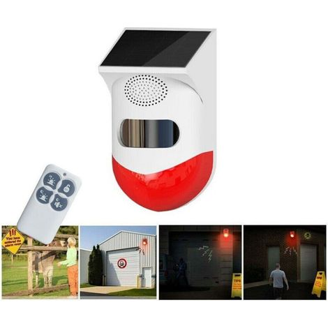 Alerte Anti-vol Solaire Capteur De Mouvement 120db Avec Sirène Q-bj200 (1/3)