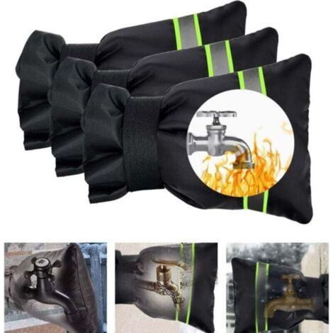 Un ensemble de 3 protections antigel pour robinets extérieurs, protections antigel hivernales, mesurant 21 x 17 cm, pour protéger les robinets extérieurs des dommages causés par le gel.