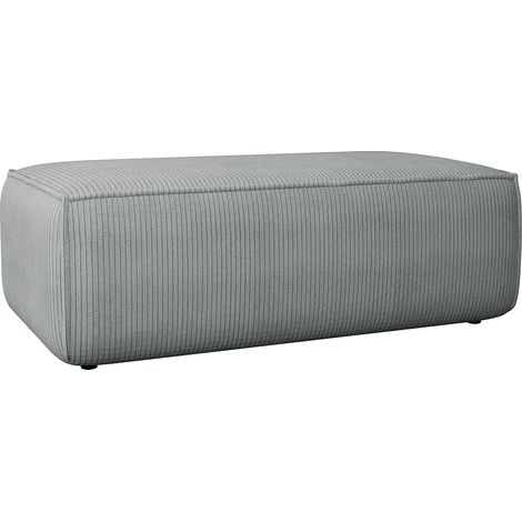 Pouf in Velluto a coste Grigio AMELIA (1/3)