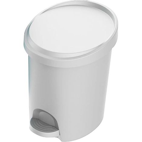 Steppfußabfalleimer Stepy 6l Weiß - Eda