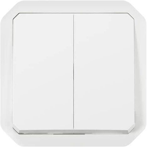 Interruttore doppio legrand plexo 55 bianco 10 ampere