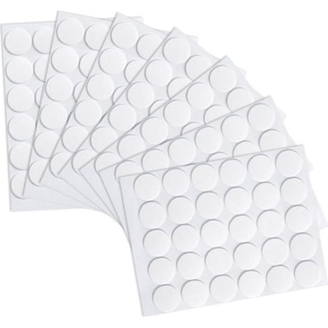 Pastilles adhésives double face blanches en acrylique, 7 feuilles (1/5)
