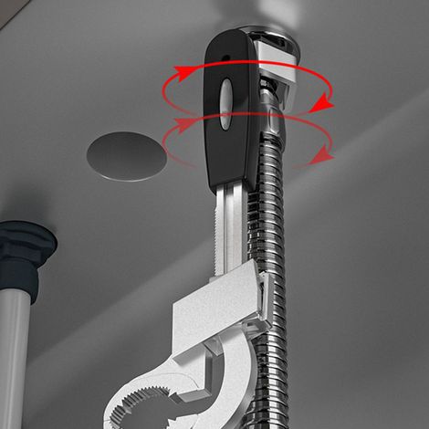 Multifunktionaler verstellbarer Schraubenschlüssel für Bad, Zahnbogen, verstellbarer Schraubenschlüssel, Sanitärwerkzeug für die Installation (1/5)