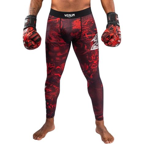 Venum Leggings zum 20-jährigen Jubiläum, Schwarz/Rot, Größe M