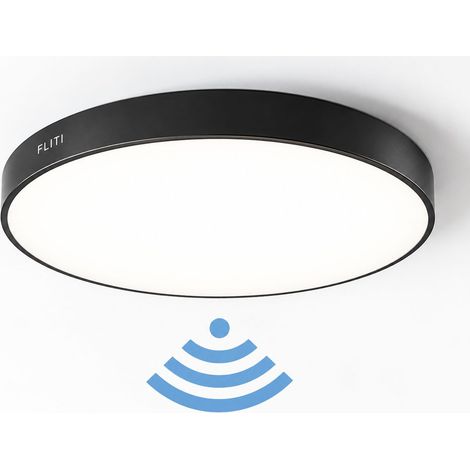 Plafonnier LED avec Détecteur de Mouvement, 24W 5000K Rond Lampe Plafond LED Détecteur de Mouvement Radar pour Exterieur Intérieur Escalier Salle de Bains Garage Couloir, 30cm (1/5)