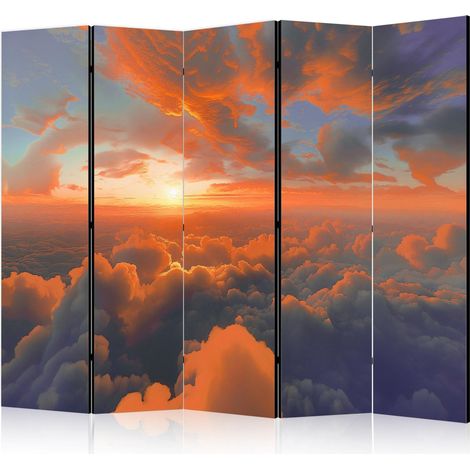 Paravent artgeist tissu non tissé cadre bois 225x172 cm