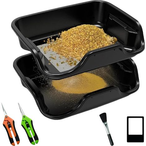 Kit Trim Bin con filtro de polen de 150 micras, recipiente de corte con tijeras y red (1/5)