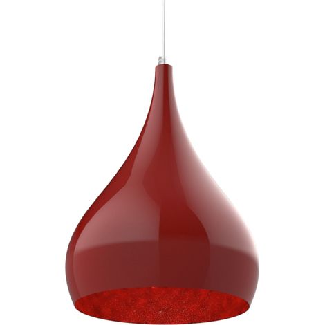 LUMICOM CALICE Sospensione, 1X E27, max 42W, metallo, rosso lucido, D.20cm