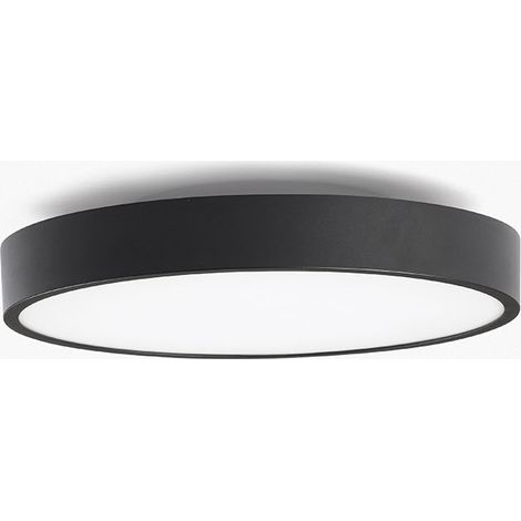 DOMIO superficie negro Ø400 36W opal 3000K CRI80 Casambi