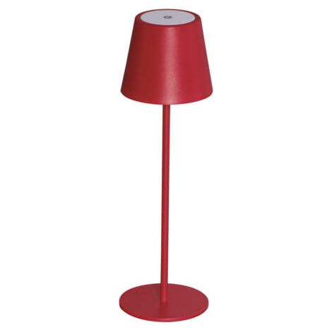 Lampe de table LED sans fil IP54 rouge Kanlux INITA