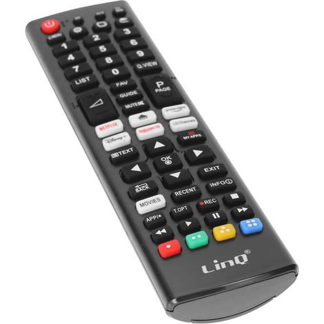 Télécommande Universelle - LINQ - LG - Portée 8m - Accès direct Netflix et YouTube - Noir (1/5)