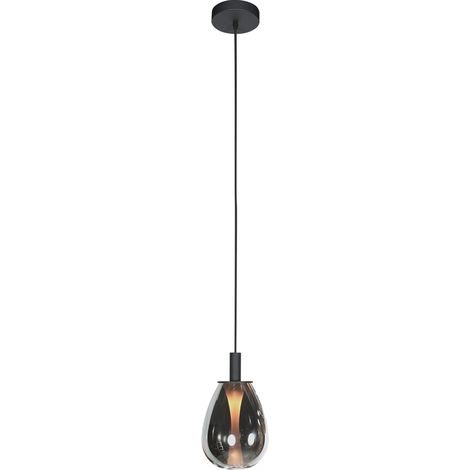 Steinhauer - hängeleuchte - Glimsy - schwarz - glas metall - Ø