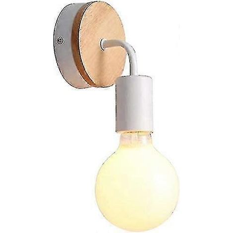 Lampe LED E27 contemporaine dans une pièce en fer forgé (blanche) (1/4)