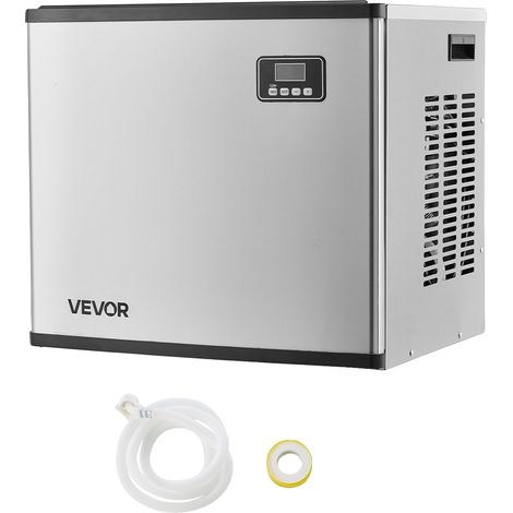 Máquina de hielo comercial Viveur, 500 lbs/24 h, autolimpiante, solo cabezal, gran producción, duradera y sólida. (1/2)