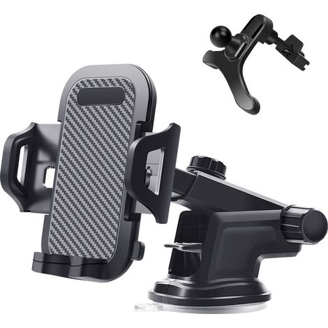 Support de téléphone de voiture rotatif à 360 degrés, compatible avec votre tableau de bord, fixation rapide et réglable. (1/4)
