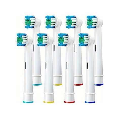 Têtes de brosse de rechange pour brosses à dents électriques, paquet de 8.