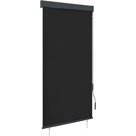 Vidaxl – Store roulant d'extérieur 100 x 250 cm – Tissu polyester respirant – Mécanisme à manivelle – Blocage des UV et de la chaleur