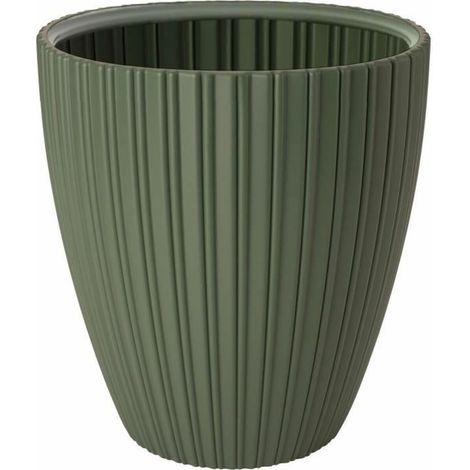 Vaso di fiori - GARDEN ID - Elegante - 40 x 42 cm - Per giardini, balconi o interni - Verde lime (1/4)