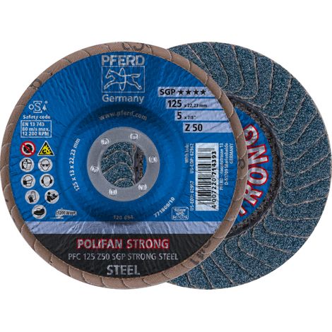 Fächerschleifscheibe Z 50SGP STRONG 125mm K50 Pferd (1/5)