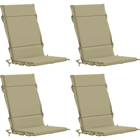 Cojines para Sillas de Respaldo Alto en 4 Piezas GEMERT 4 pcs vidaXL