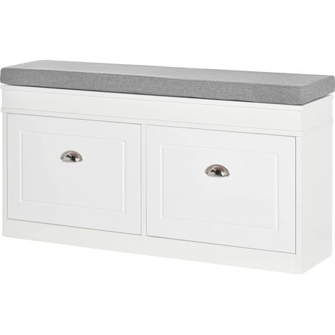 Zapatero, almacenamiento para varios pares, estantes ajustables, BLANCO (1/5)