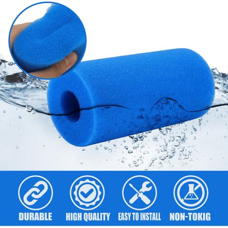 1 ensemble de 3 éponges filtrantes pour piscine/aquarium pour absorber les impuretés, éliminer la graisse et nettoyer et purifier les tuyaux (noir, blanc et bleu). (1/5)