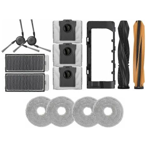 Accessoires pour aspirateur Dreame L40S Ultra : brosse latérale double rouleau, filtre, chiffon de nettoyage, sac à poussière (pièces détachées pour aspirateur L50 Ultra). (1/5)
