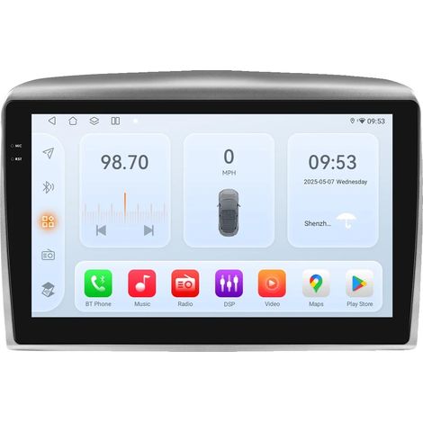 Autoradio, touchscreen, sistema di navigazione, compatibile con Lancia Ypsilon 2006-2011, QS1 8-core 3G 32GB (1/2)
